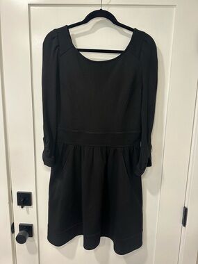 Diane Von Furstenberg Marjorie Black Fit and Flare Dress Size 10